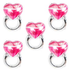 Super Shape 戒指造型鋁箔氣球 大, 愛心, 5個