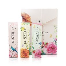 BONABITS 高級牙膏 貴族桃花 120g + 天鵝絨玫瑰蘋果香膏 120g + 皇家檸檬草本茶 120g 禮盒裝, 1套