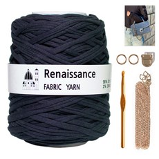 yarna 르네 사첼백 뜨개질 DIY 패키지 골드 + 인쇄도안, 1세트, 뜨개실(54 블루빛 차콜)