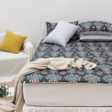 CHOUETTROOM Savanna半超細纖維溫水墊套, 綠色