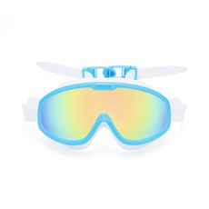 Yobaaf 抗紫外線兒童鏡面泳鏡 PLUS, 藍色, 1個