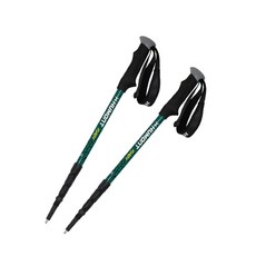 HUMONT 4節登山杖 msl-400 2入, 綠色