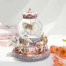 紫色旋轉木馬水球音樂盒, 薰衣草地