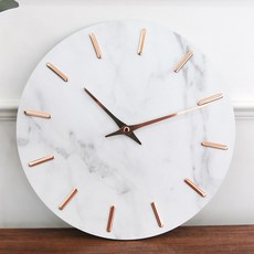 SweetHeart 靜音大理石壁鐘 300, 玫瑰金色