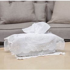 꼬끄시그루 롤랑드 레이스 티슈커버, 화이트