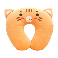 가팡 차량용 U형 베개, 호랑이 오렌지(UXING00203), 1개