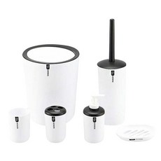 THE ZAKKA 簡單系列浴室用品 6件套白色, 1套, 白色