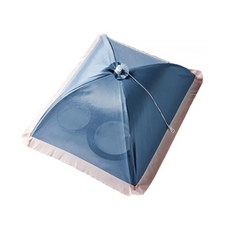 I Love Home 雙色可折疊方形食物罩, 藍色, 1個