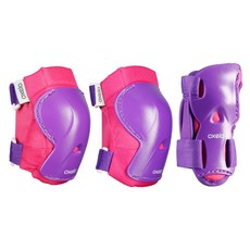 oxelo PLAY3孩童防護用品3件套, 品紅