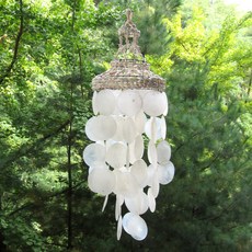 Moico 炫彩水晶風鈴+吊環, 白色的