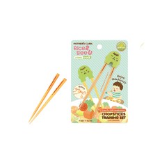 MOTHER'S CORN 孩童造型學習筷 S號+M號 第2階段, 綠色, 1組