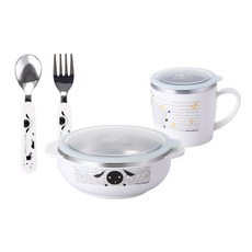 STENLOCK 史丹利 Alps Farm Friends聯名餐具 3款組 A, 混色, 杯子+碗+湯匙+叉子