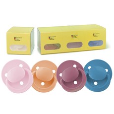 矽膠安撫奶嘴 A款+收納盒, 3個月~3歲, 1組