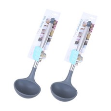 Anzo 不銹鋼手柄圓形矽膠勺, 混色