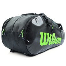 Wilson 羽毛球網球雙包WR8004201001, 木炭+綠色
