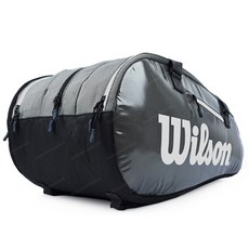Wilson Super Tour 3羽毛球網球兼用3層包 WRZ843915, 黑色+灰色