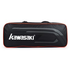 kawasaki 川崎 雙層羽毛球方形收納包 KBB-8645D, 黑色+橙色