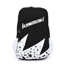 kawasaki 川崎 羽毛球背包 KBB-8241, 黑+白