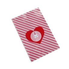 愛心粉紅信封 300入 + 兔子朋友生日快樂貼紙 300入 套組, 1套