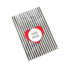 黑色愛心袋 300入 + 白色手作貼紙 300入, 1套