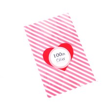 愛心信封 粉紅色 300入 + 百日貼紙 粉彩粉紅色 300入, 1套