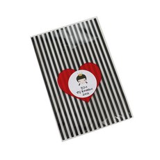 하트봉투 블랙 300p + 왕관걸 스티커 2종 x 150p 세트, 1세트