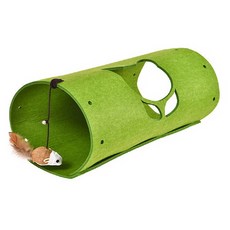 그뤠잇 고양이 터널장난감 45 x 25 cm, 그린, 1개