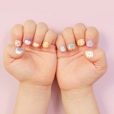 bong bong friends 印花孩童美甲貼, Sweet Macaron, 1入