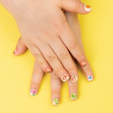 봉봉프랜즈 네일프랜즈봉봉 3~7세 키즈용 붙이는 매니큐어, 꽃과새, 1개