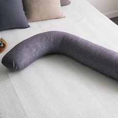 L型身體長抱枕套, 木炭