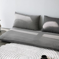 Minimal And簡約大坐墊地墊套+靠枕套 2入, 格子檢查