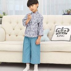 Picano男童款7分菊花生活韓服+迷你化妝包