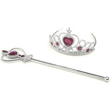 女童皇冠+魔法棒, 亮粉色