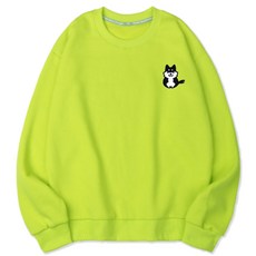 VENHIT 哈士奇刺繡寬鬆棉質長袖上衣