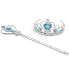 女童皇冠+魔法棒, 藍色