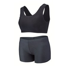 Soleil 女款無縫運動內衣+4角內褲