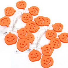 PARTYHAE 單面LED發光南瓜掛飾 2入, 混色