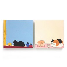 Sikppangttungnyang 年糕便簽 2 件套, 混色, 1套