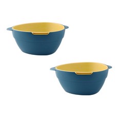 네이처안 듀얼 분리형 세척 바구니 2p, 블루 + 옐로우