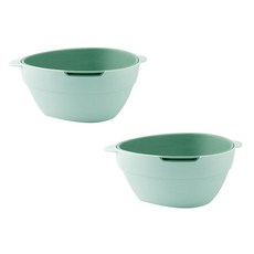 네이처안 듀얼 분리형 세척 바구니 2p, 민트 + 그린