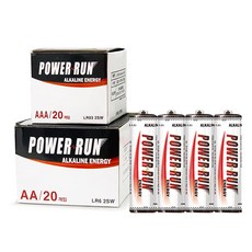 파워런 건전지 AA 24p + AAA 20p, 1세트