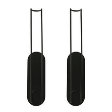 黏性廚房多功能紙巾吊架, 黑色的, 2個