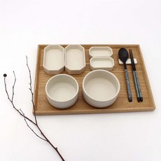 瓷器餐具組合 8入, 乳白色, 5種餐具