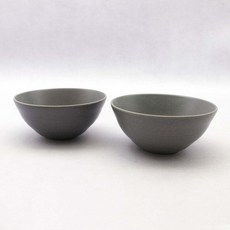 달소금 국산 데일리 모아 도자기 대접, 다크그레이(무광), 2개