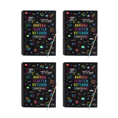 Ibis Rainbow Scratchbook SP09656 4p + 木筆 4p, 190 x 260 毫米, 16張, 1套