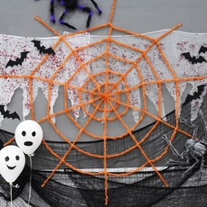 파티해 반짝이거미줄 파티소품, 오렌지, 2개