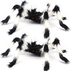 大型蜘蛛模型, 黑白色, 2個