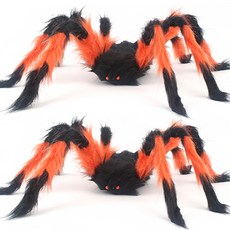 大型蜘蛛模型, 黑橘色, 2個