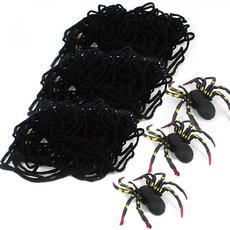 PARTYHAE 粗蜘蛛網 裝飾道具, 黑色, 3個