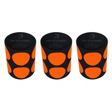 Formtec 圓點貼紙 25mm, 03橙紅, 3個